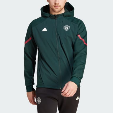 Muži Futbal zelená Mikina s kapucňou Manchester United Designed for Gameday Full-Zip