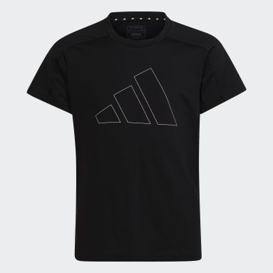 Mädchen Fitness & Training Essentials AEROREADY Regular-Fit Logo T-Shirt Schwarz