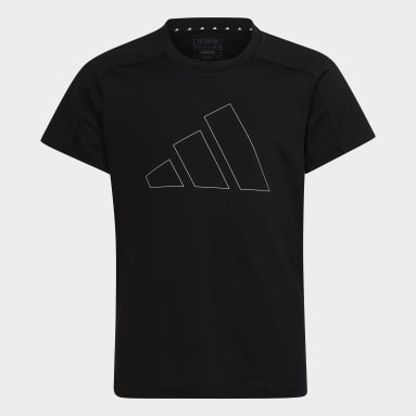 Girls Sportswear Black Essentials AEROREADY Regular-Fit Logo Tee