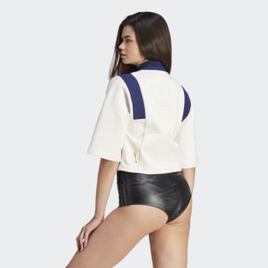 Women originals White 블루 버전 크롭 트랙 재킷