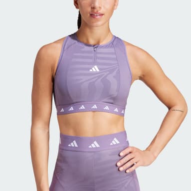 Adidas NWT Women's Sports Bra XS Purple Climalite TechFit Medium