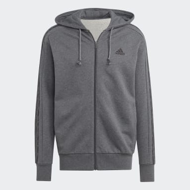 Sudadera con Gorro Essentials 3 Franjas Tela French Terry
