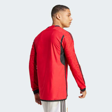 Mænd Fodbold Rød Manchester United 23/24 Long Sleeve Authentic hjemmebanetrøje