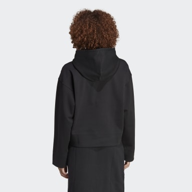 Sudadera corta con capucha Premium Essentials Negro Mujer Originals