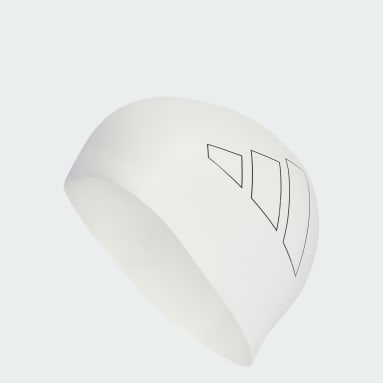 Swimming White adidas Logo Swim Cap