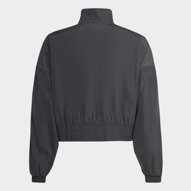 Chamarra Deportiva Corta Adicolor Negro Niña Originals