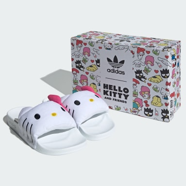 Women Originals White adidas Originals x Hello Kitty Adilette Slides