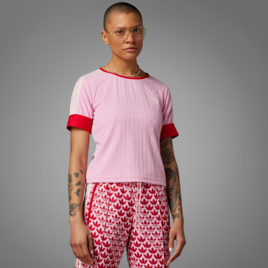 Women Originals Pink Adicolor 70s Knit Tee