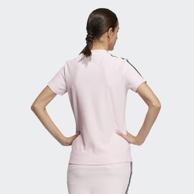 Women Golf Pink 3S 모크넥 셔츠