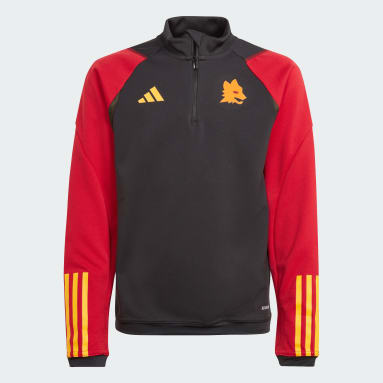 Sudadera entrenamiento AS Roma Tiro 23 (Adolescentes) Negro Niño Fútbol
