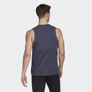 Men Training Blue AEROREADY Yoga Sleeveless Tee