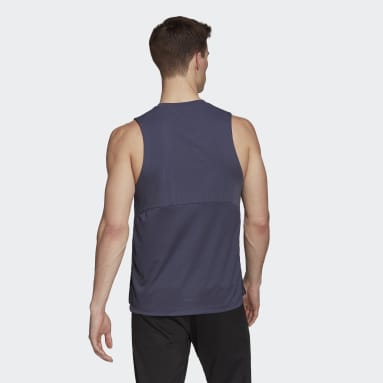 Camiseta sin mangas AEROREADY Yoga Azul Hombre Yoga