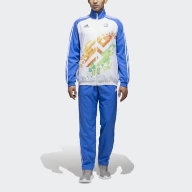 Men Training White WOVEN KHELO TRACKTOP