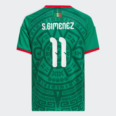 Mexico 26 Home Gimenez Kids Jersey