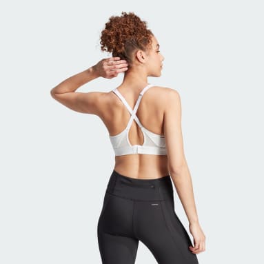 Women Yoga White Ultimate adidas Run Medium-Support Bra