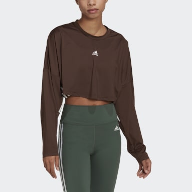Hyperglam Cut 3-Stripes Lightweight Oversized Genser Brun