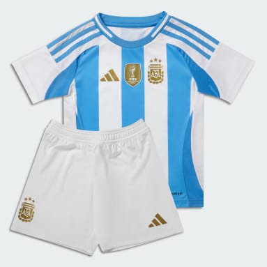 Mini Uniforme Titular Argentina 24 Blanco Niño Fútbol