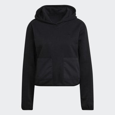 Sudadera con capucha Twill Pocket Negro Mujer Originals