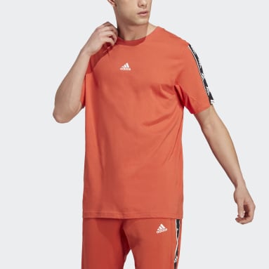 Adidas Men's T-Shirt - Red - L