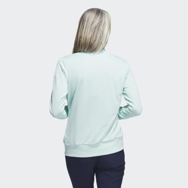 Frauen Golf Textured Full-Zip Jacke Türkis