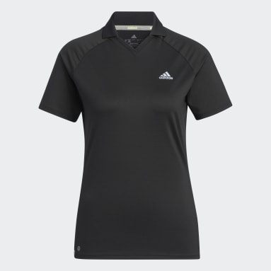 Women Golf Black 히트레디 브이넥 폴로 셔츠