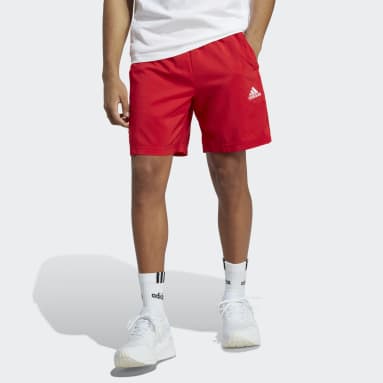 Männer Sportswear AEROREADY Essentials Chelsea 3-Streifen Shorts Rot