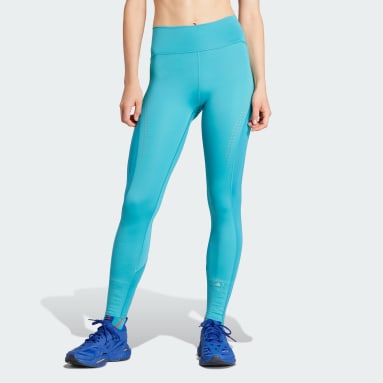 Ženy adidas by Stella McCartney tyrkysová Legíny adidas by Stella McCartney TruePurpose Optime Training