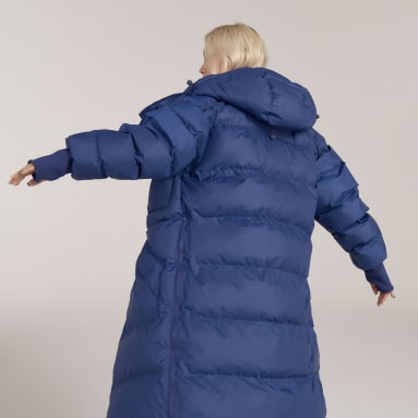 adidas by Stella McCartney Long Padded Winter Jacket Niebieski