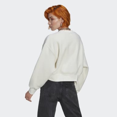 Sudadera Felpa Polar Estampada Blanco Mujer Originals