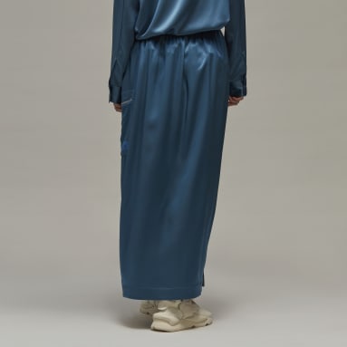Y-3 Tech Silk Skirt Blu Donna Y-3
