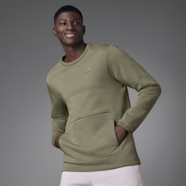 Men Sportswear Green Sportswear Fleece Sweater
