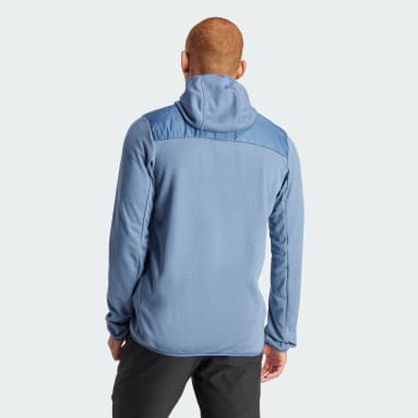 Men TERREX Blue Terrex Multi Hybrid Insulated Hooded Jacket
