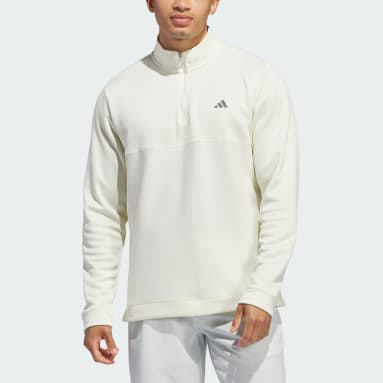 Adidas skateboarding half zip fleece best sale sweatshirt with 3 stripes in beige