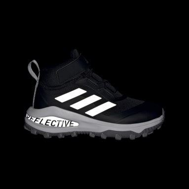 Chaussure de running à lacets élastiques et scratch sur le dessus FortaRun All Terrain Cloudfoam Sport Noir Enfants Sportswear