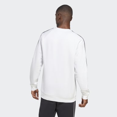 Muži Originals bílá Mikina Classics 3-Stripes Crew