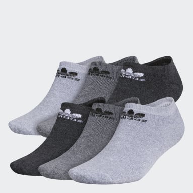 Originals Grey Trefoil No-Show Socks 6 Pairs