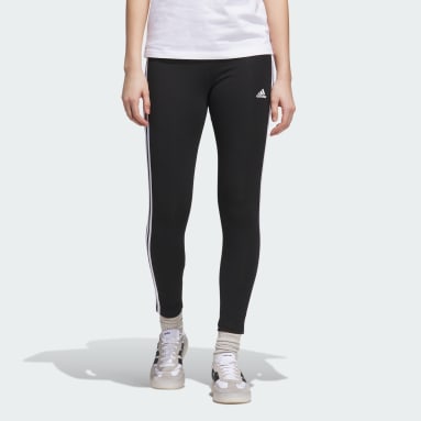 กางเกงรัดรูปเอวสูงผ้าซิงเกิลเจอร์ซีย์ Essentials 3-Stripes