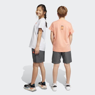 Kids Sportswear Grey City Escape Casual Adjustable Woven Shorts