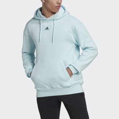 Essentials FeelVivid Cotton Fleece Drop Shoulder Hettegenser Blå