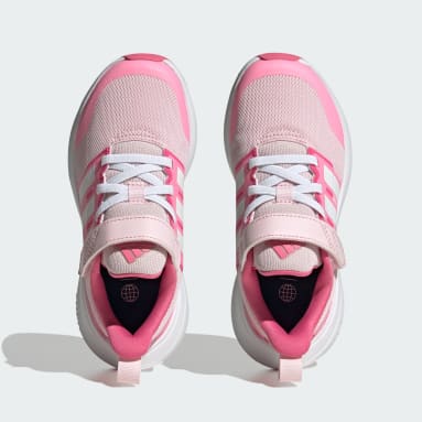 baskets marque Adidas enfant fille couleur rose bon etat general sport  tennis