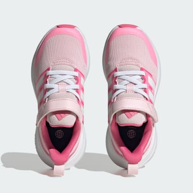 Kids Sportswear Pink FortaRun 2.0 Cloudfoam Elastic Lace Top Strap Shoes