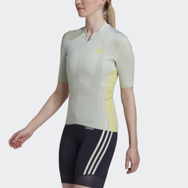 Women Cycling Green The Short Sleeve Cycling Jersey