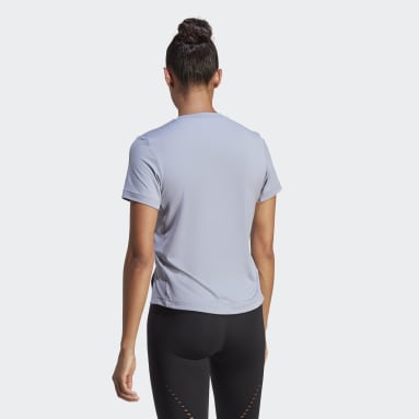 Camiseta Versatile Violeta Mujer Gimnasio Y Entrenamiento
