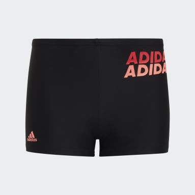 Jungen Schwimmen Lineage Boxer-Badehose Schwarz