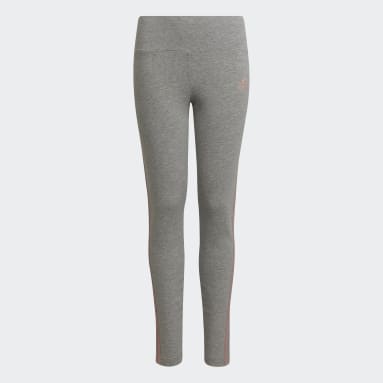 Mädchen Sportswear 3-Streifen Cotton Tight Grau