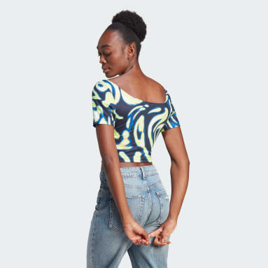 Polo Corto Vibrant Print Azul Mujer Sportswear