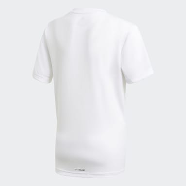 Boys Sportswear White AEROREADY DESIGNED TO MOVE BIG LOGO TEE