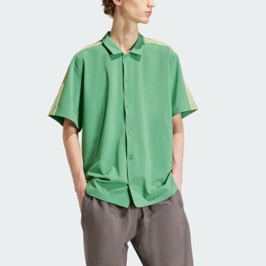 Men Lifestyle Green Short Sleeve Shirt