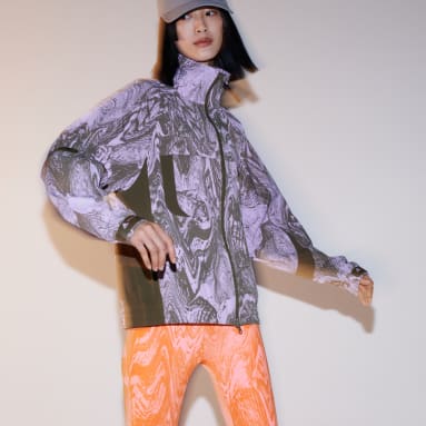 ผู้หญิง adidas by Stella McCartney สีม่วง เสื้อแทรคแจ็คเก็ตผ้าทอ adidas by Stella McCartney TrueCasuals