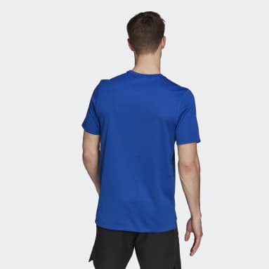 T-shirt imprimé Workout Front Rack Impact Bleu Hommes Entraînement